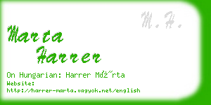 marta harrer business card